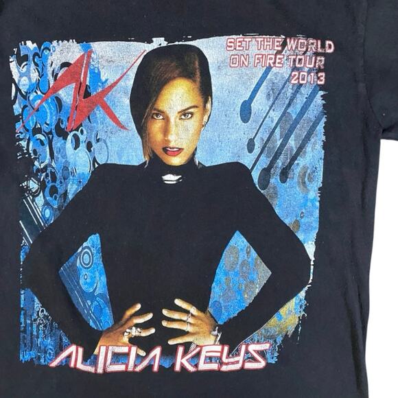Retro Alicia Keys Set The World On Fire T-Shirt - S - Picture 2 of 5